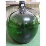 Green glass carboy, height 54cm