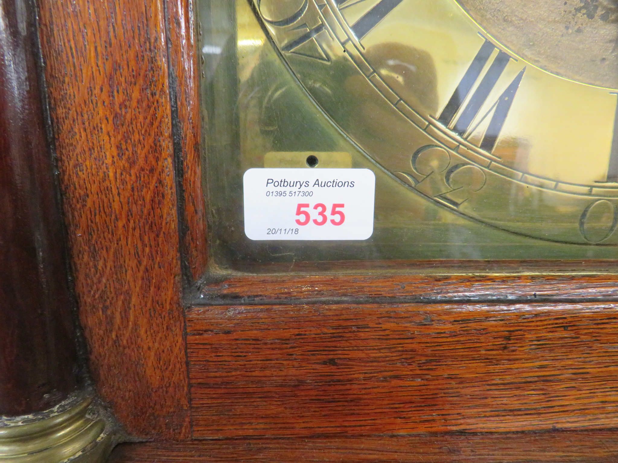 An early 19th century oak cased eight day chiming Grandfather clock by Robert Clidsdale of - Bild 10 aus 10