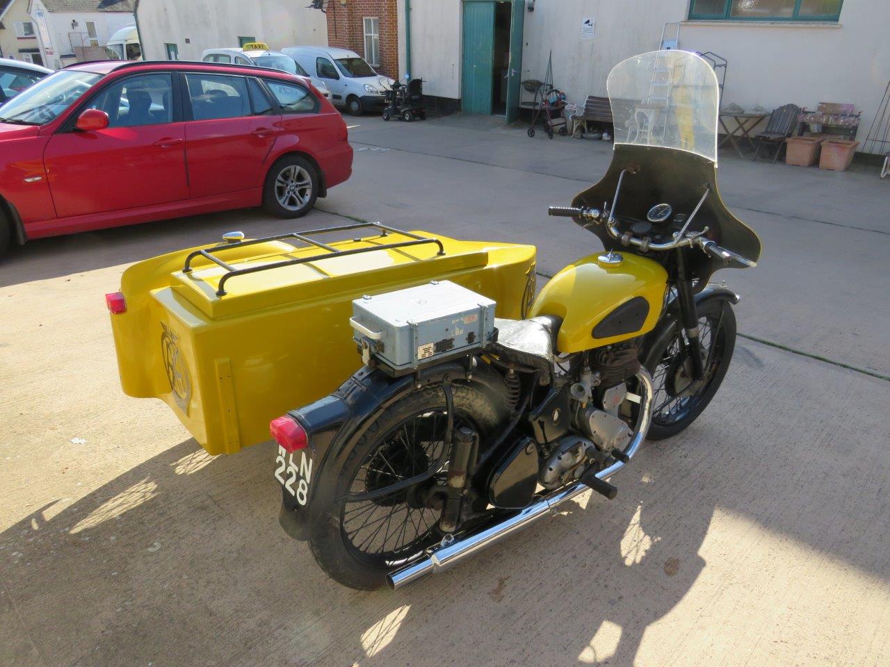 1959 BSA 591cc AA motorcycle and sidecar, registration number WLN 228, with a Pye Telecommunications - Image 4 of 15