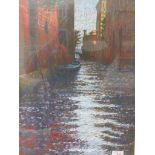 Alan Cotton (b 1936) - Venice Canal Evening Light, pastel, signed in pencil lower left, (53.5cm x