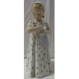 Bing & Grondahl porcelain figure girl with doll, 1721 VA, 19cm