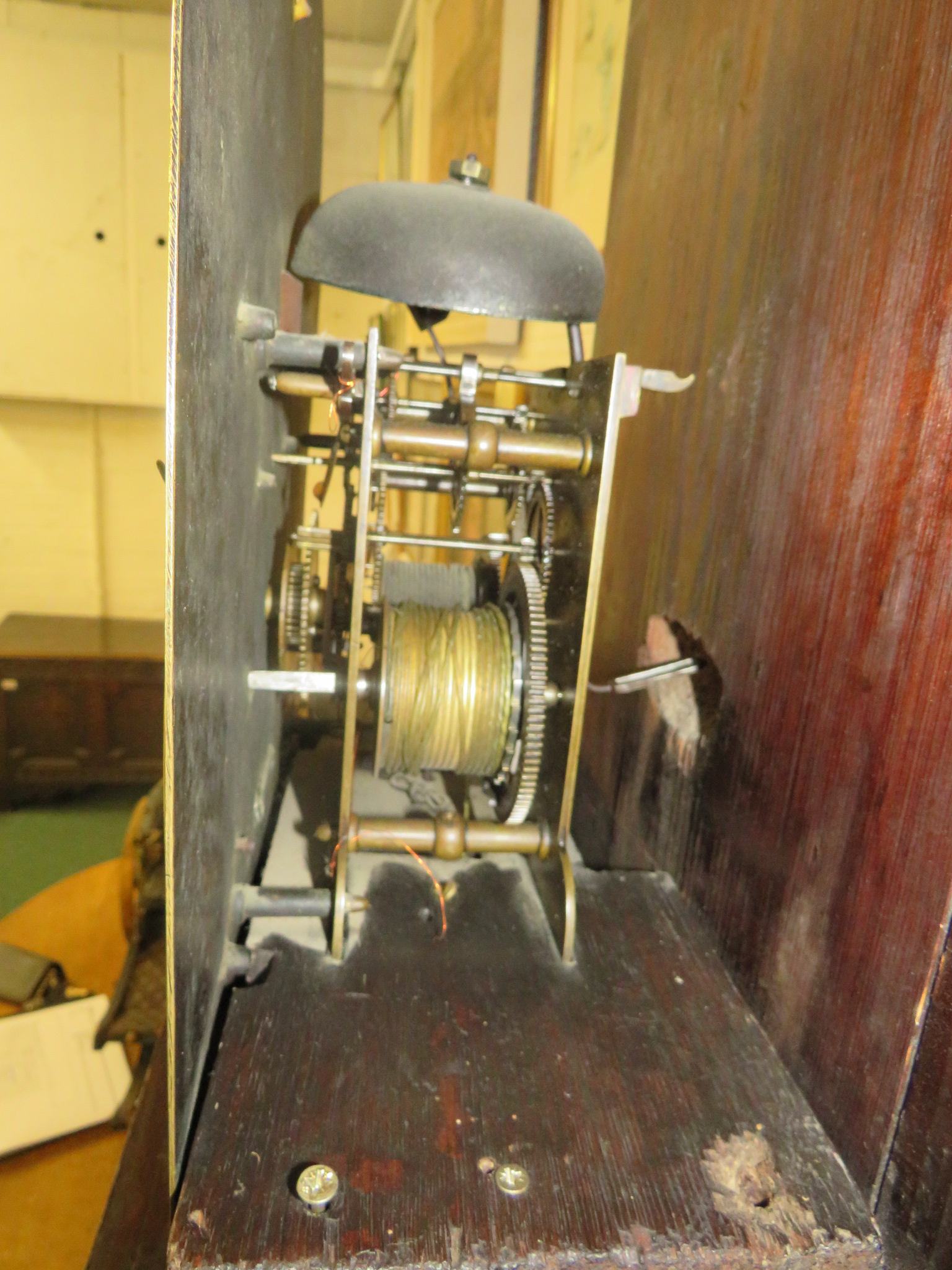 An early 19th century oak cased eight day chiming Grandfather clock by Robert Clidsdale of - Bild 6 aus 10