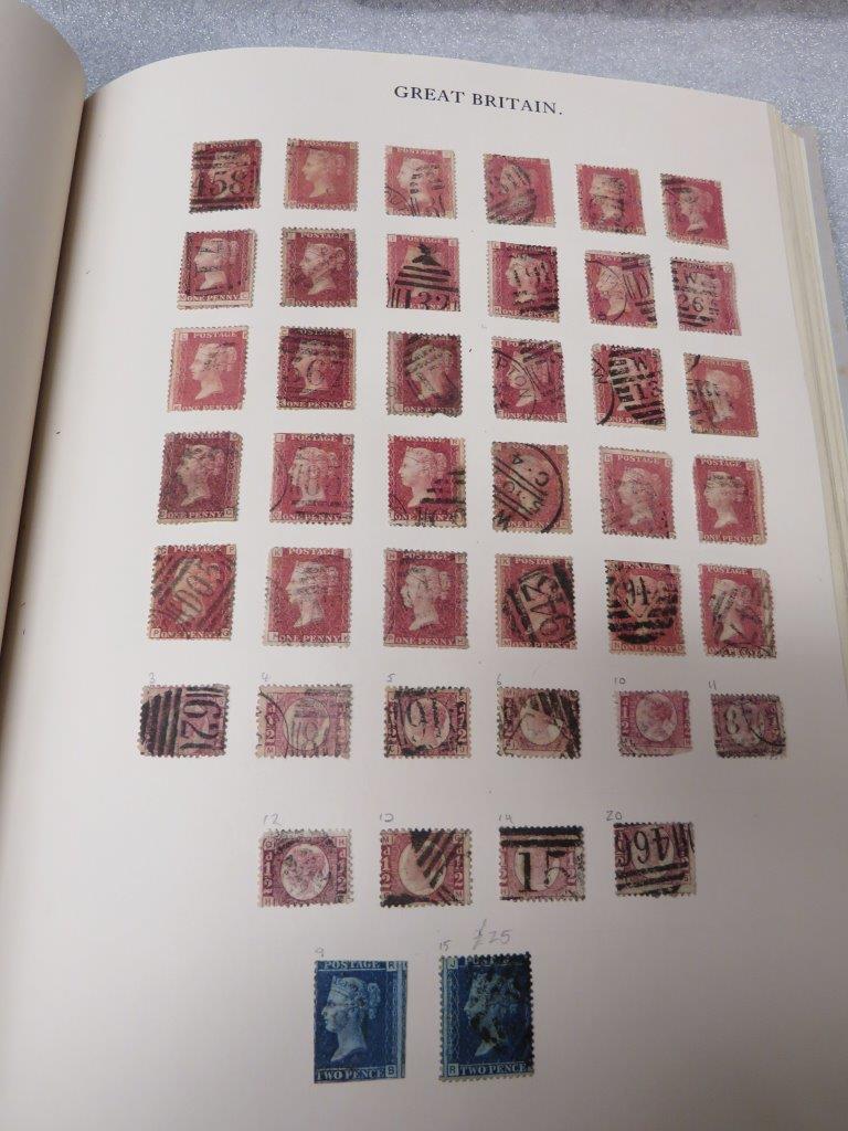 Green Windsor album of Great Britain including six Penny Blacks and fourteen 2d Blues - Image 6 of 12