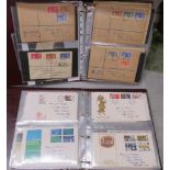 Two first day cover albums including franked first Hindenberg flight Kingston Jamaica 6.30am on 4