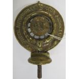 Royal Automobile Club Associate's brass badge with Hampshire Automobile Club bronze roundel to the