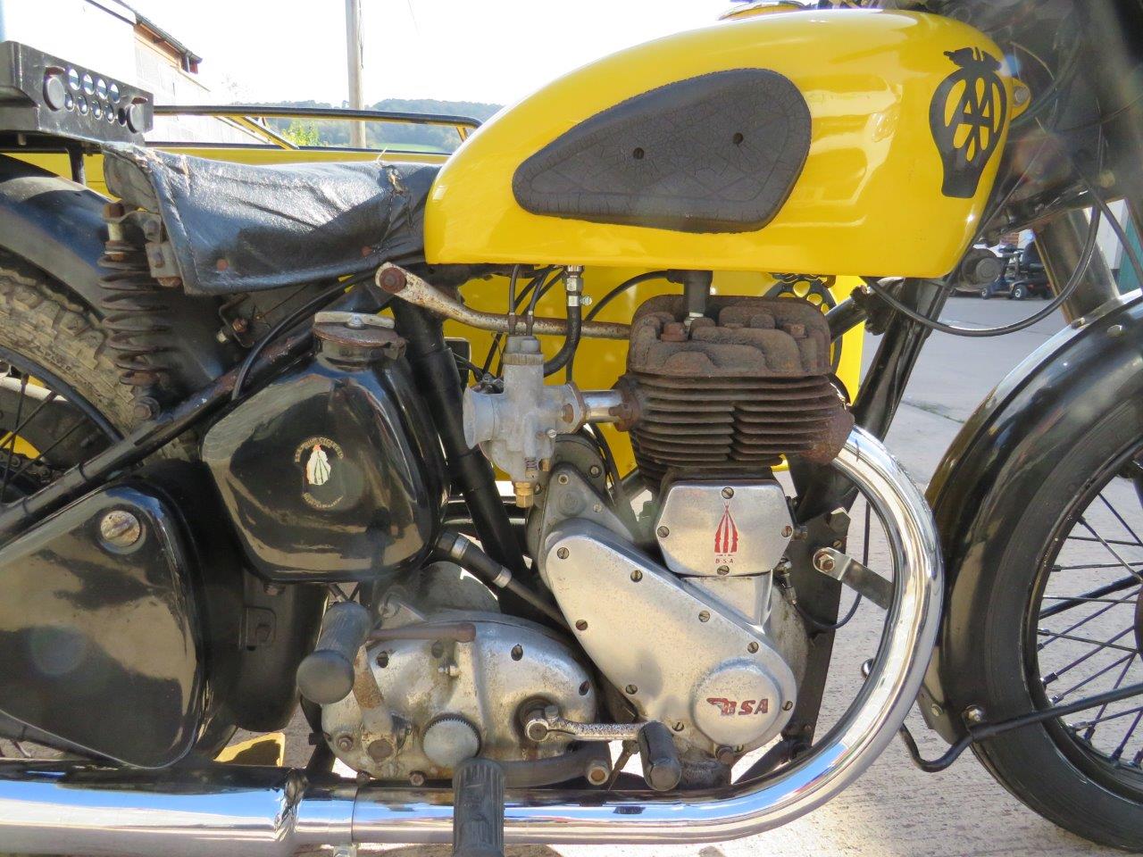1959 BSA 591cc AA motorcycle and sidecar, registration number WLN 228, with a Pye Telecommunications - Image 7 of 15
