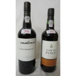 Churchill's Finest Reserve Port, 20%, 75cl (one bottle); and Tawny Port selected by Tesco, 19%, 75cl