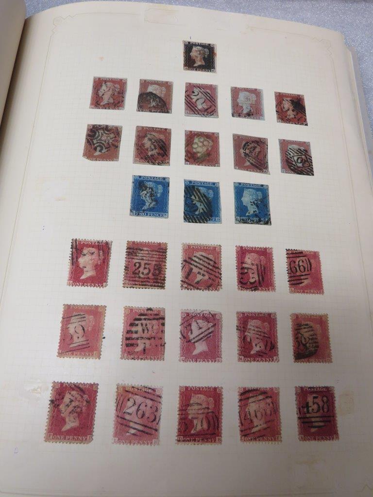 Green Windsor album of Great Britain including six Penny Blacks and fourteen 2d Blues - Image 2 of 12