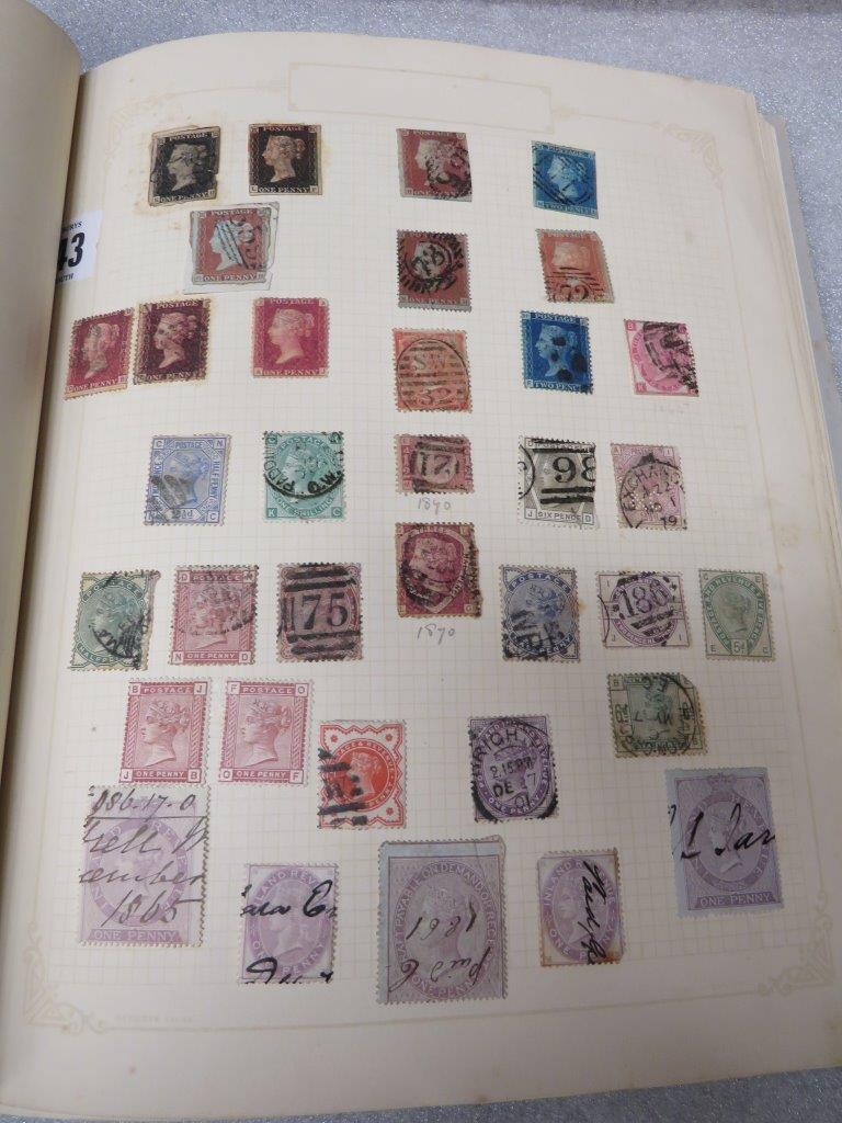 Green Windsor album of Great Britain including six Penny Blacks and fourteen 2d Blues - Image 3 of 12