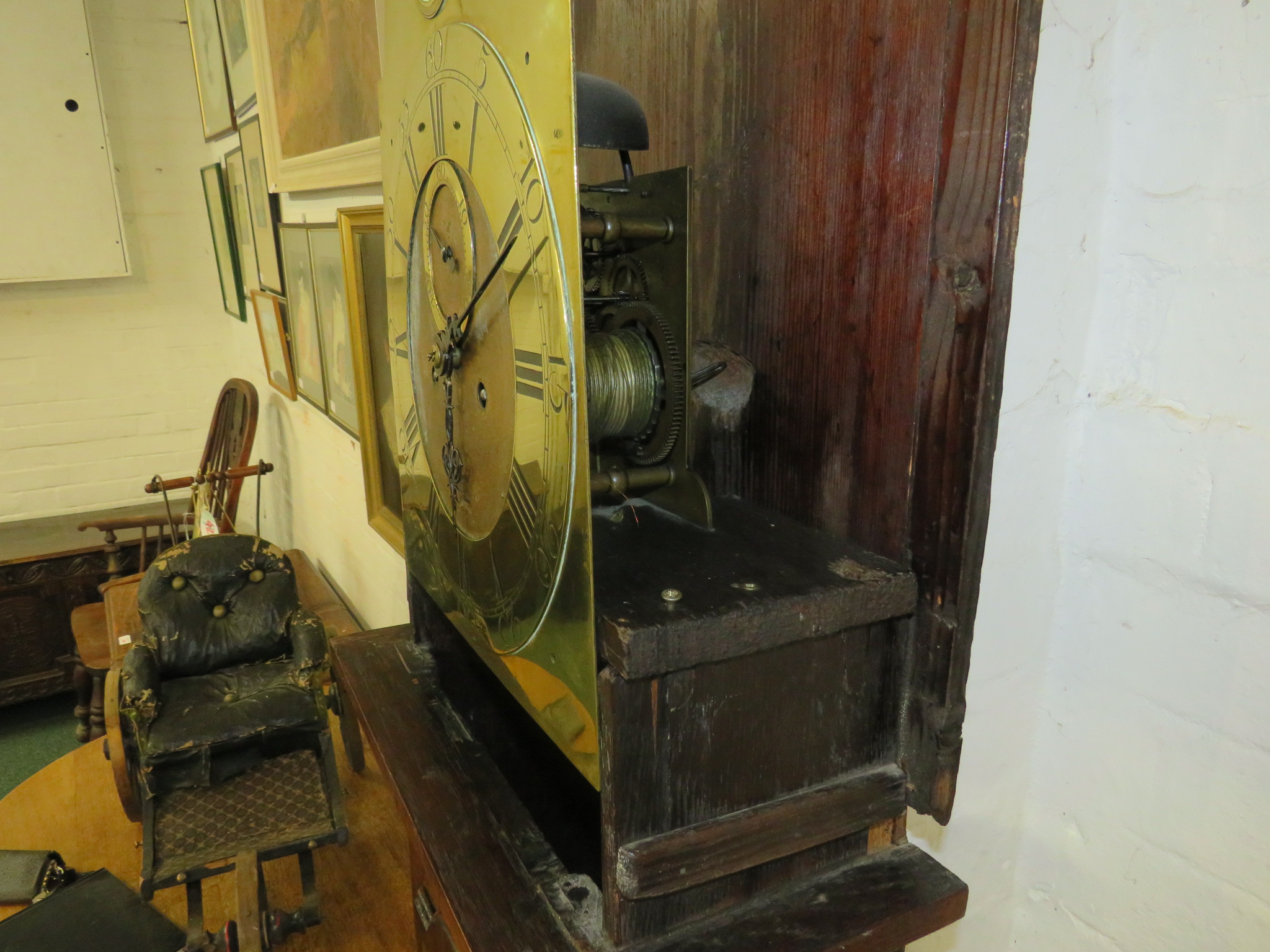 An early 19th century oak cased eight day chiming Grandfather clock by Robert Clidsdale of - Bild 8 aus 10