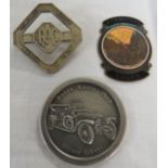 Royal Automobile Club Torquay Rally March 1936 lapel brooch marked Birmingham Medal Company; a metal