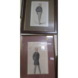 TWO FRAMED AND MOUNTED VANITY FAIR PRINTS OF GENTLEMEN