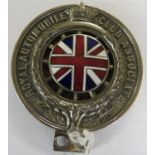 Royal Automobile Club Associate badge with enamel Union Jack roundel, numbered N31405, marked