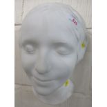 PLASTER CAST OF WOMAN'S FACE