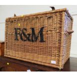 LARGE FORTNUM AND MASON WICKER HAMPER