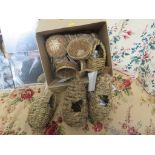 BOX OF WOVEN BIRD NESTS