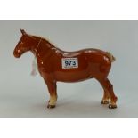 Beswick Suffolk Punch shire horse 1359 (restored ear)