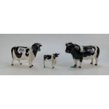 Beswick Fresian Family comprising Bull 1439a,