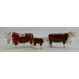 Beswick Hereford family comprising bull 1363A ,