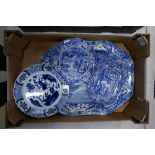 A collection of early Blue and White Copeland Spode items mainly in the Italian design to include