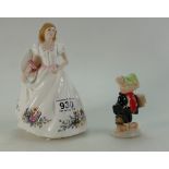 Royal Doulton lady figure Joanne HN3422 and limited edition figure Andy Capp (2)
