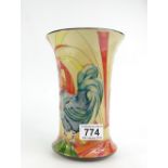 Moorcroft Sunrise vase (Cockerel) trial piece 7-11-17 21cm high