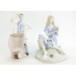 Royal Doulton Reflections figure The Gardener HN3161 and Summer Rose HN1385 (both seconds)