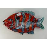 Anita Harris Studio Pottery Platter fashioned as a Large Fish, Signed & marked Trial to base.