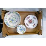 A mixed collection of items to include Masons fruit basket design dinner plates,