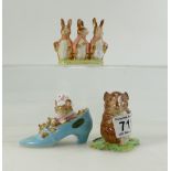 Beswick Beatrix Potter Figures Flopsy, Mopsey & Cotton tail,