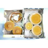 A collection of mid century Hornsey dinnerware in the Saffron design (2 trays)