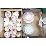 A mixed collection of teaware to include Imperial Bone China floral; decorated items,