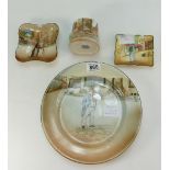 A collection of Royal Doulton Dickens series ware to include dishes, mug and plates,