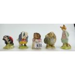 Royal Albert Beatrix Potter figure Tommy Brock, Mrs Tiggy Winkle Takes Tea,