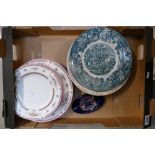 A mixed collection of items to include Coalpoint Mont Dore dinner plates,
