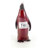 Royal Doulton flambe model of a penguin (end of beak broke and present)