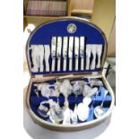 Oak cased Firth- Brearley cased cutlery set