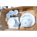 A good collection of Wedgwood Queensware to include cups, saucers, teapot,