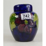 Moorcroft ginger jar & cover decorated in the Anemone design,