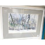 Local artist framed, 20th Century water colour by Doris Brown,