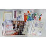 A collection of football programmes and football memorabilia to include World Cup Final programmes