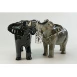 Beswick Elephant 974 in light and dark colourations (2)