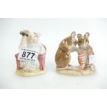 Royal Albert Beatrix Potter figure little Pig Robinson Spying together with The Christmas