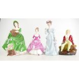 Coalport lady figure Helen, Roy Johnson figure Sir George St Claire,