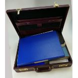 Vintagfe briefcase containing a large collection of masonic items