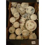A mixed collection of ceramic items to include Royal Albert Moss Rose cups and saucers,
