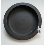 19th century rare Wedgwood Neoclassical black basalt bowl in everted form, diameter 35.