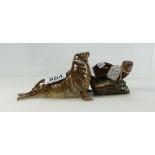 Beswick Seal 1534 together with Beswick Otter decanter (2)