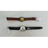 Gents Delbana vintage wristwatch with leather strap and Megalo gents watch (2)