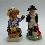 Kevin Francis limited edition figure Napoleon and similar Henley Teddy Bear, both boxed.